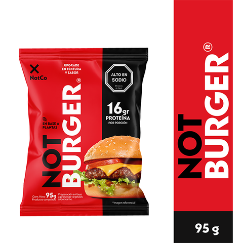 NotBurger 95g Hamburguesa Vegetal (Caja 40 Unidades)