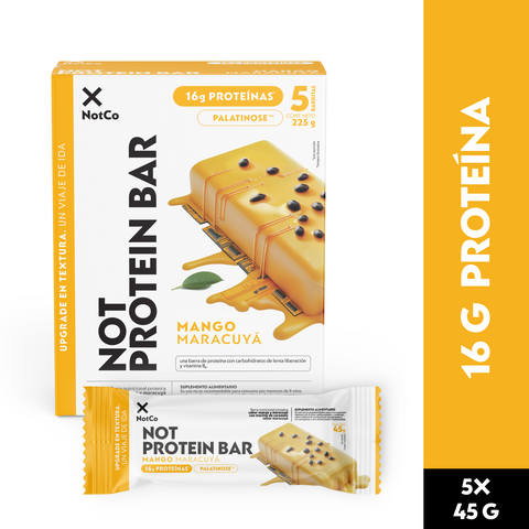 Barra de Proteína NotProtein Bar Mango Maracuyá 5un 45g (12 Unidades)