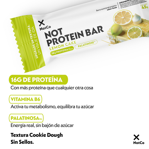 Barra de Proteína NotProtein Bar Lemon Cake 5un 45g (6 Unidades)